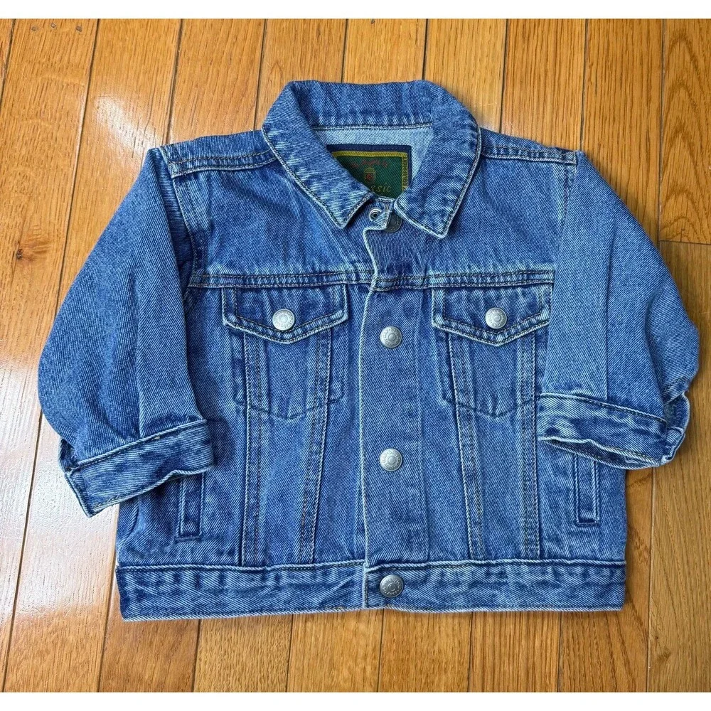 Baby Gap Vintage Denim Trucker‎ Jacket Medium Wash Blue 6-12 Months Cotton
